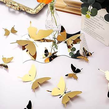 Amazon.com: Ferraycle 48 Pieces Metal Butterfly Wall Decor